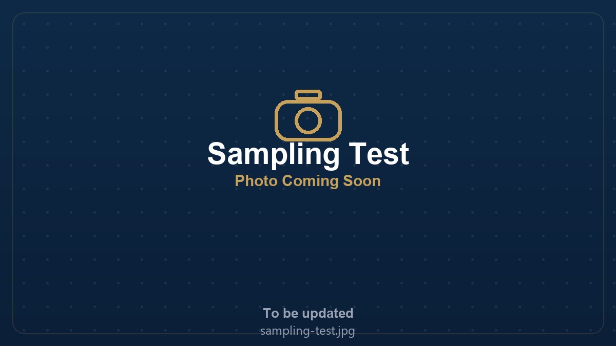 Finished Product Sampling Test